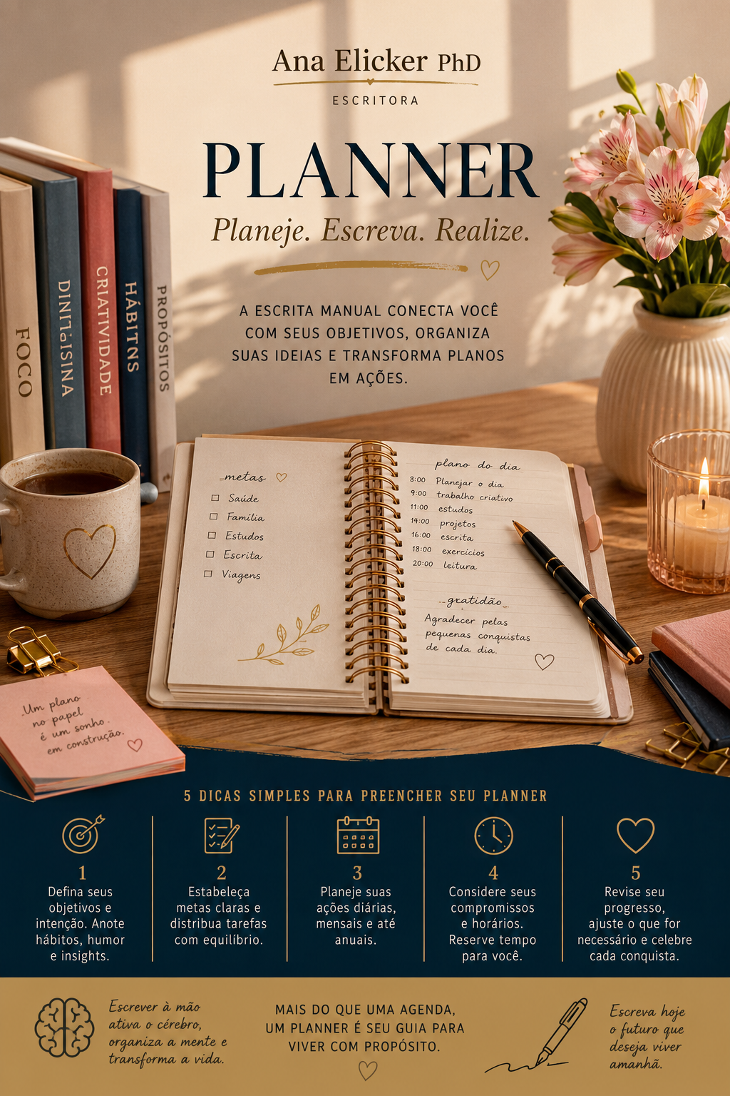 A arte de preencher um planner